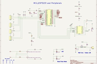 esp32, lora, and iot schematic with professional pcb layout