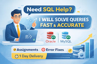 solve sql queries, oracle, mysql database tasks and assignments