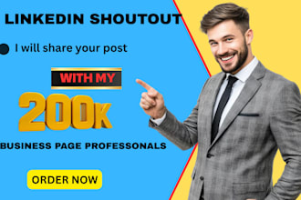 promote your service to my linkedin professional community