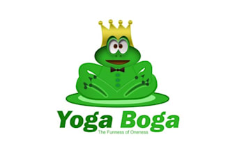 design awesome yoga boga mascot logo
