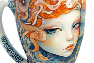 illustrate a marvelous custom coffee mug design for you