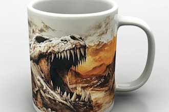 make creative, cool, customised coffee mug design