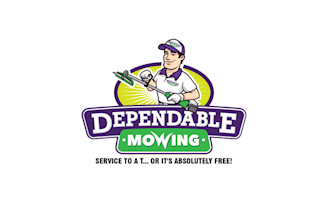 design a creative mascot dependable mowing logo