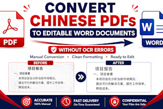convert chinese PDF to editable word