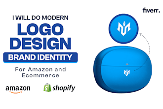 do modern logo design and brand identity for amazon and ecommerce