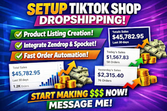 setup tiktok shop dropshipping with product listing integrate spocket zendrop