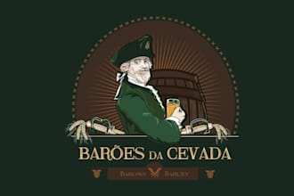 create beer bar branding logo of a craft brewery