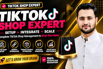 manage and setup tik tok shop, tiktok affiliate, and tiktok shop marketing