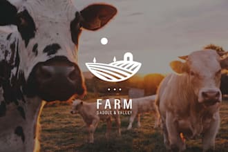 do modern agriculture, farm, organic food and ranch logo design