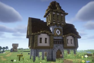 build minecraft castles ,villages ,houses ,cities ,farms