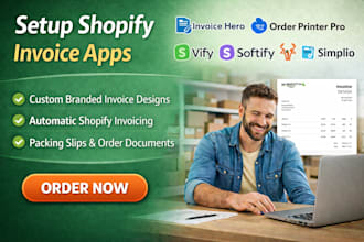 setup shopify invoice hero order printer pro sufio vify softify fordeer simplio