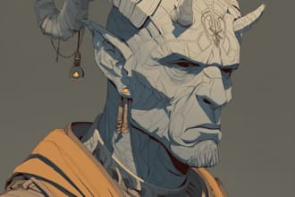 design scary fantasy horror creature or monster character