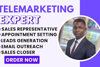 be your sales representative, generate b2b sales, sales closer, telemarketing