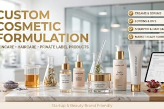 develop custom cosmetic and skincare formulation