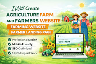 create agriculture farm and farmers website arming website farmer landing page