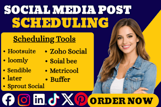 schedule social media post via later, buffer, loomly, zoho, hootsuite, socialbee