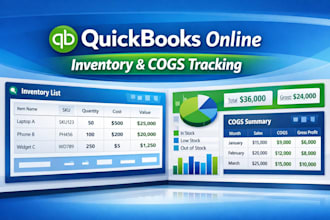 manage quickbooks online inventory and cogs tracking