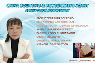 be sourcing agent for products and manufacturers in china