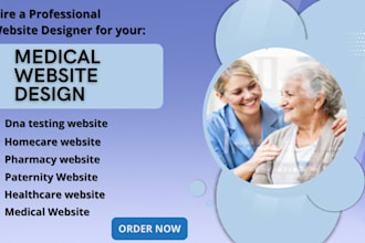 design wix medical, pharmacy, dna testing or paternity website