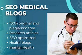 write SEO optimized medical, health and wellness articles as an mbbs student