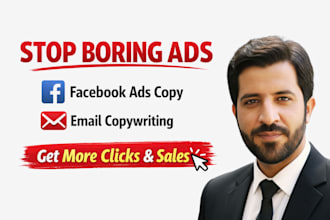 write facebook ads copy and email copywriting