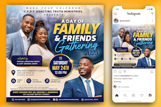 design a professional church flyer and gospel event poster
