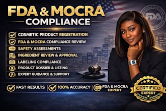 register cosmetic product with fda and mocra compliance