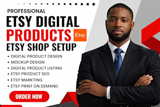 create etsy digital products etsy seo listing and etsy shop set up