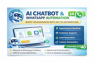 build an ai chatbot using botpress or whatsapp automation bot