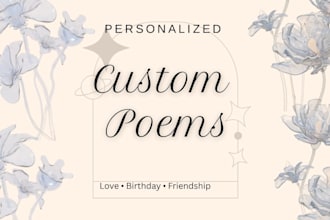 write a personalized poem for any occasion