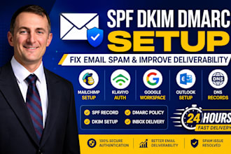 setup spf dkim dmarc dns records for email deliverability