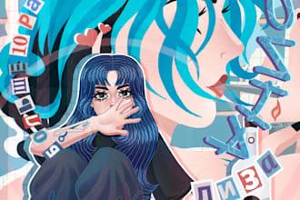 draw anime or cartoon illustration