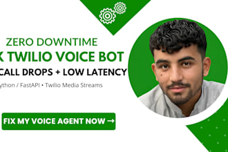fix twilio voice bot whisper stt tts latency and call drops