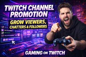 do twitch channel promotion to grow viewers, chatters, and followers