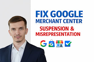 fix google merchant center misrepresentation and unsuspend gmc account
