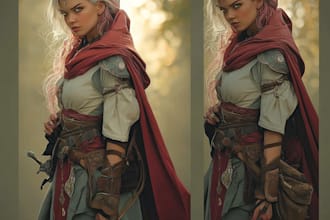 draw your fantasy oc character, dnd hero, or magical
