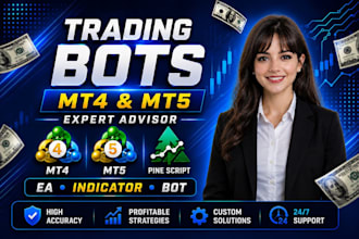 develop your mt4 mt5 bot expert advisor eas or indicator