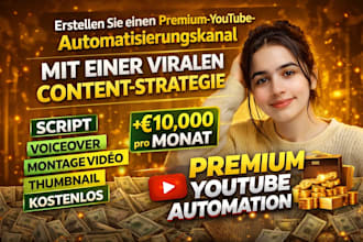 erstelle einen premium youtube automatisierungskanal mit viraler content strateg