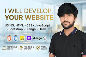 develop business portfolio website using django and flask