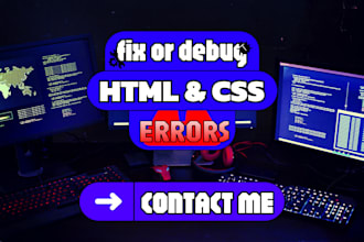 fix the bugs in your html and css code