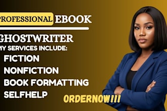 be your ebook ghostwriter,  ebook writer for fiction