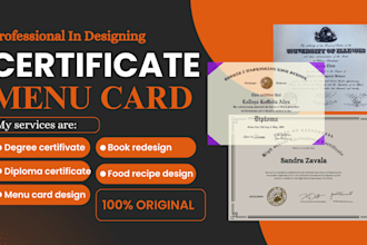 design diploma, ged, degree, college certificate, or transcript