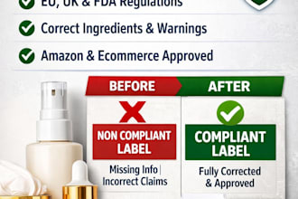 create compliant cosmetic product labels for eu UK fda