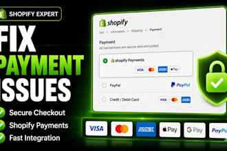 setup shopify payment gateways and fix payment issues professionally