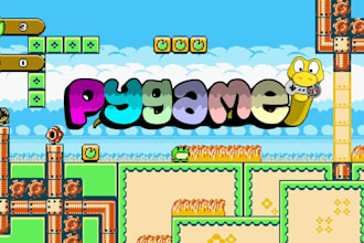 create a game in python using pygame for you