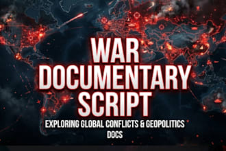 write geopolitical and dark story scripts for youtube