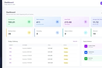 develop a custom laundry pos system using laravel with billing and management