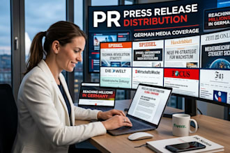 write and distribute your press release on german news sites