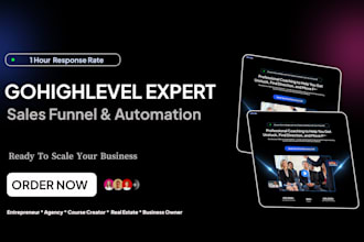gohighlevel expert automation, ghl funnel setup, website design clickfunnels VA