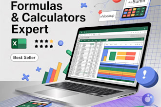 create excel formulas, calculators, and spreadsheets
